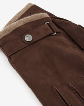 Gloves Marroni Con Cinturino In Pelle