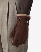 Gloves Marroni Con Cinturino In Pelle