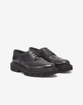 Shoe Derby Nera In Pelle Di Vitello