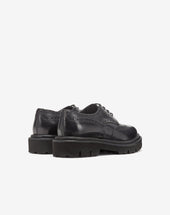 Shoe Derby Nera In Pelle Di Vitello