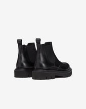Stivaletti Beatles Neri In Pelle