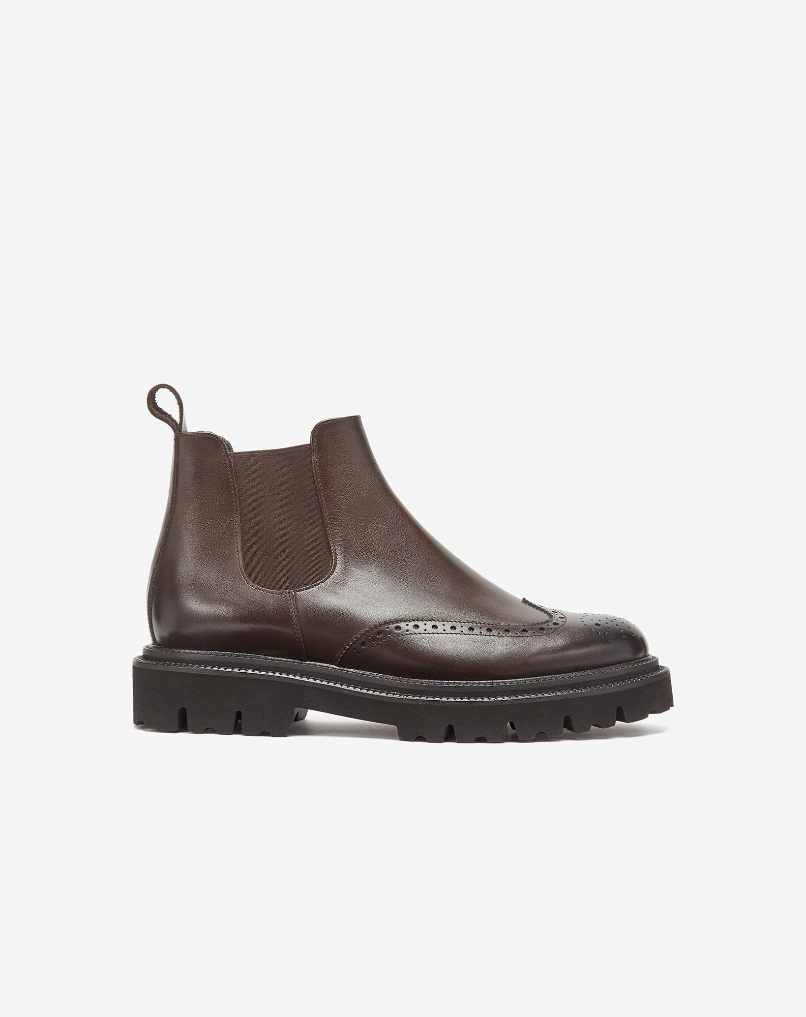Stivaletti Beatles Marroni In Pelle