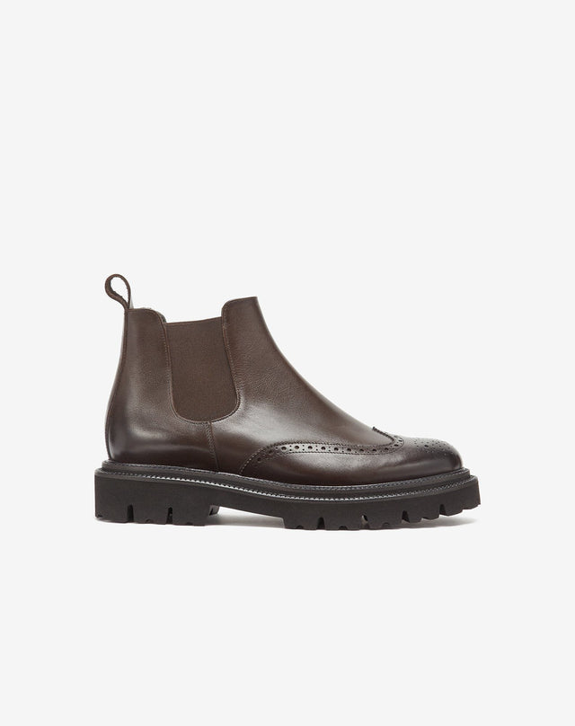 Stivaletti Beatles marroni in pelle