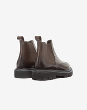 Stivaletti Beatles Marroni In Pelle