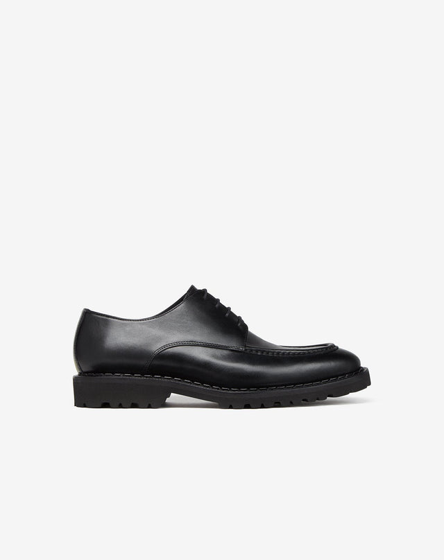 Shoes derby nere in nappa