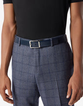 Belt Reversibile In Pelle Con Stampa Alce