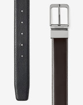 Belt Reversibile E Blu Navy In Pelle Con Stampa Alce