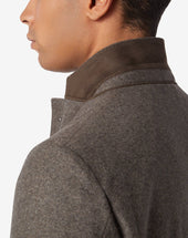 Jacket A Due Bottoni In Lana Jersey