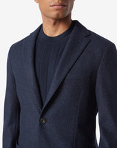 Jacket A Due Bottoni In Lana Jersey