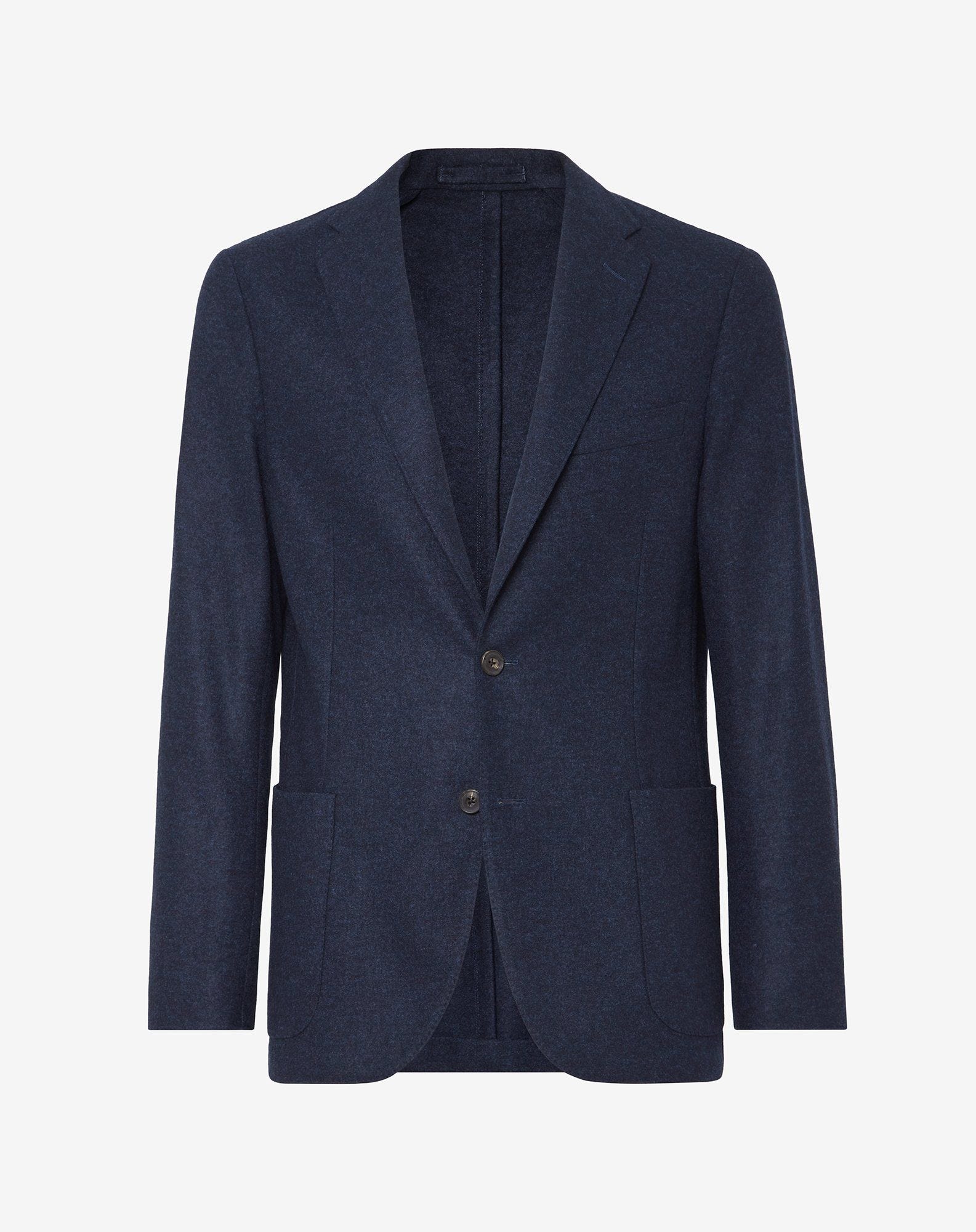 Jacket A Due Bottoni In Lana Jersey