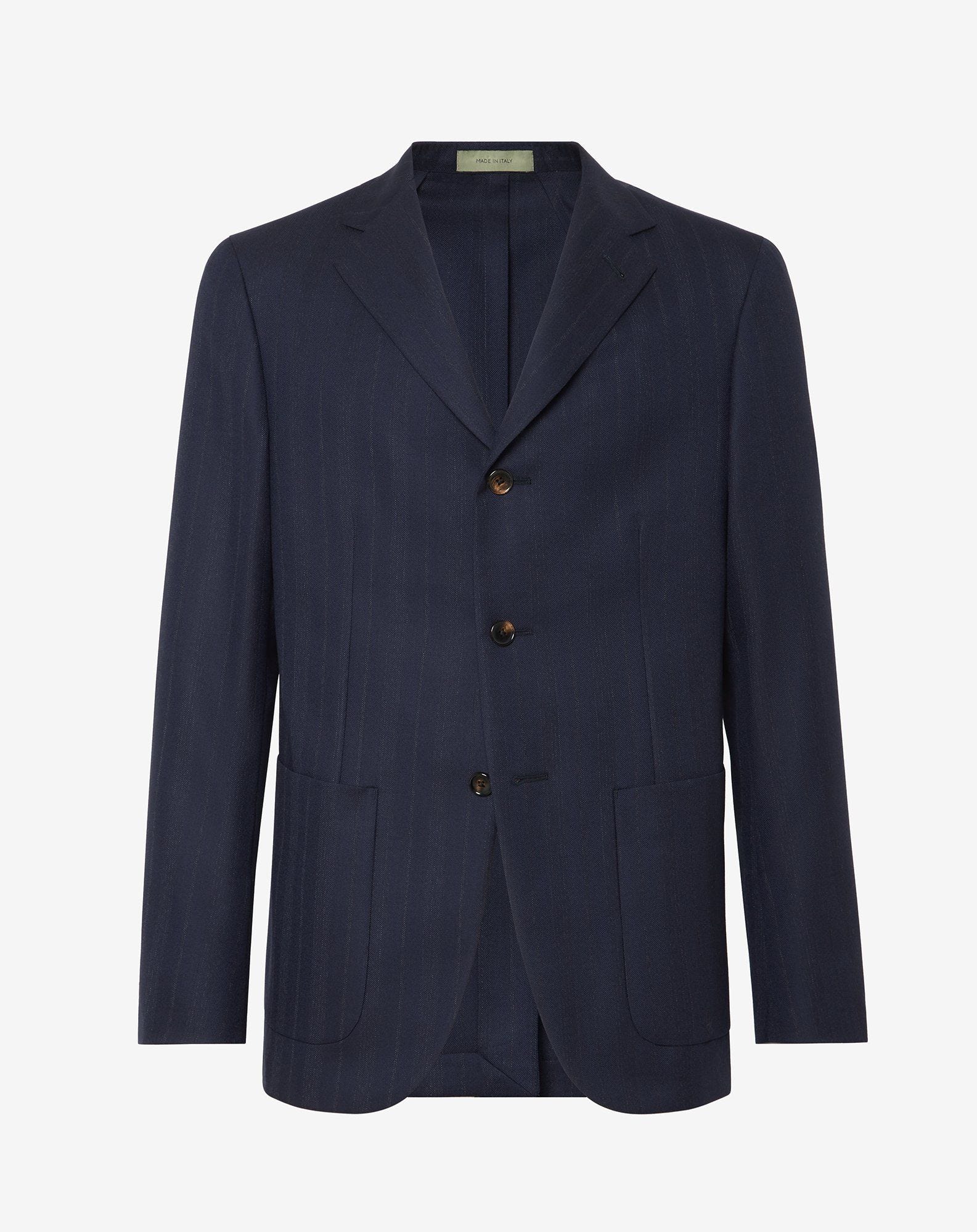 Jacket A Tre Bottoni In Lana Cheviot