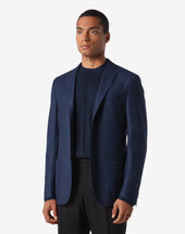 Jacket A Due Bottoni Con Micro Fantasia
