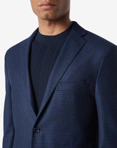 Jacket A Due Bottoni Con Micro Fantasia