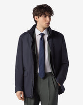 Field Jacket Navy In Techno Popeline