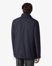 Field Jacket Navy In Techno Popeline