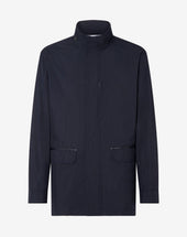 Field Jacket Navy In Techno Popeline