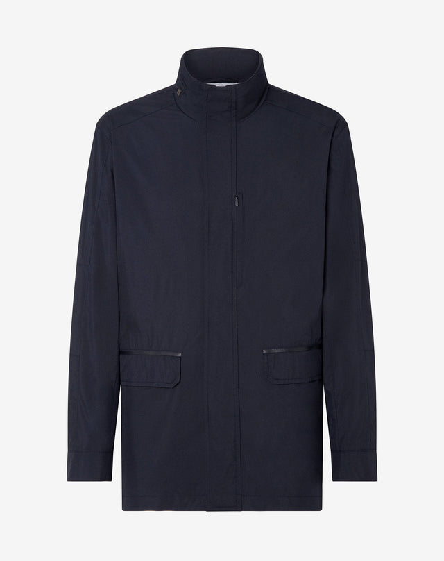 Field Jacket Navy In Techno Popeline