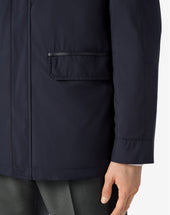 Field Jacket Navy In Techno Popeline