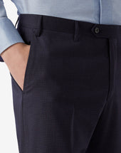 Pants Navy In Lana Tropical