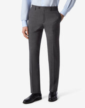 Pants Antracite In Lana Stretch