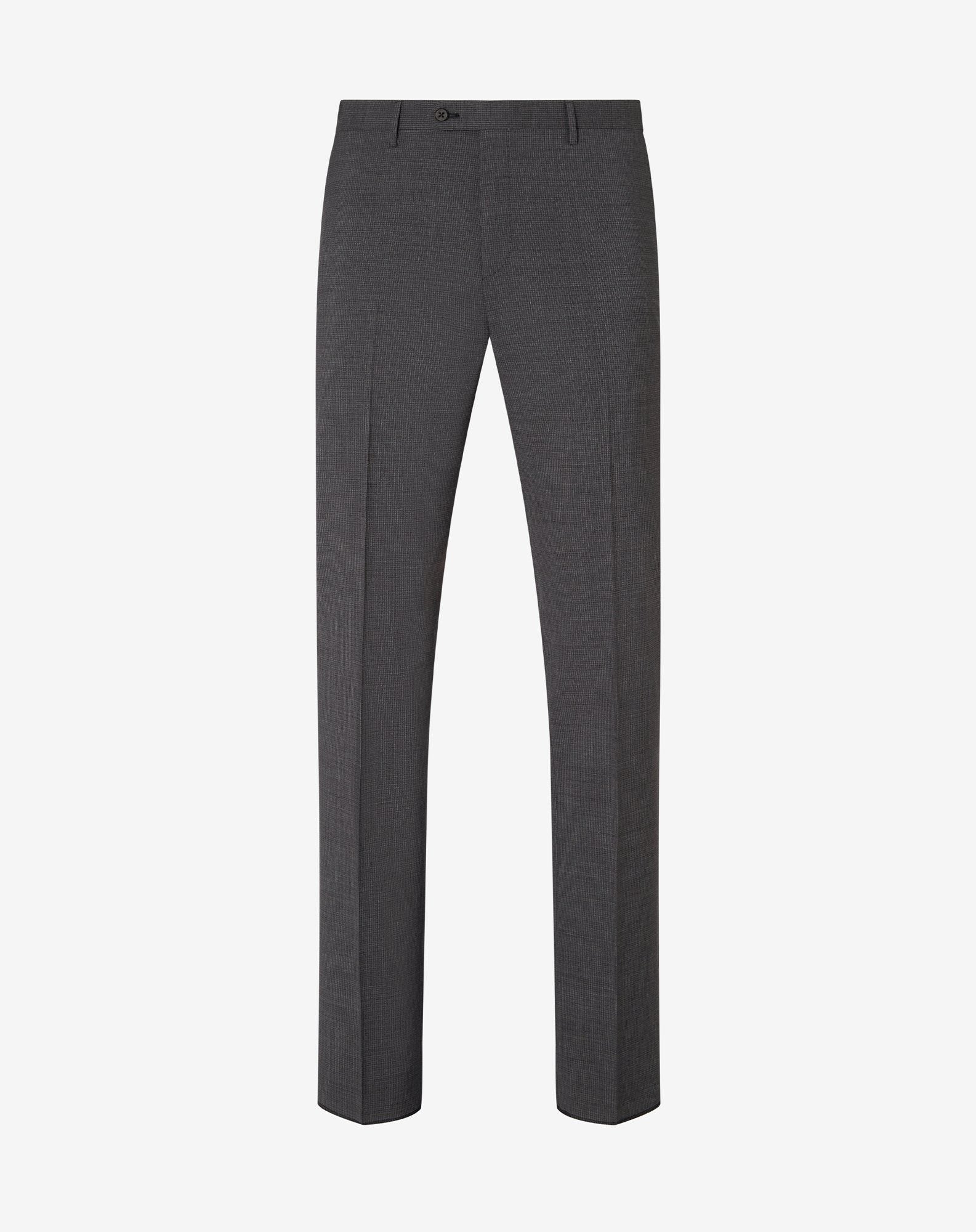 Pants Antracite In Lana Stretch