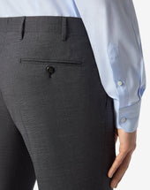 Pants Antracite In Lana Stretch
