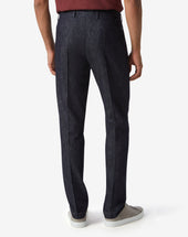 Pants Chino Scuro In Denim Stretch