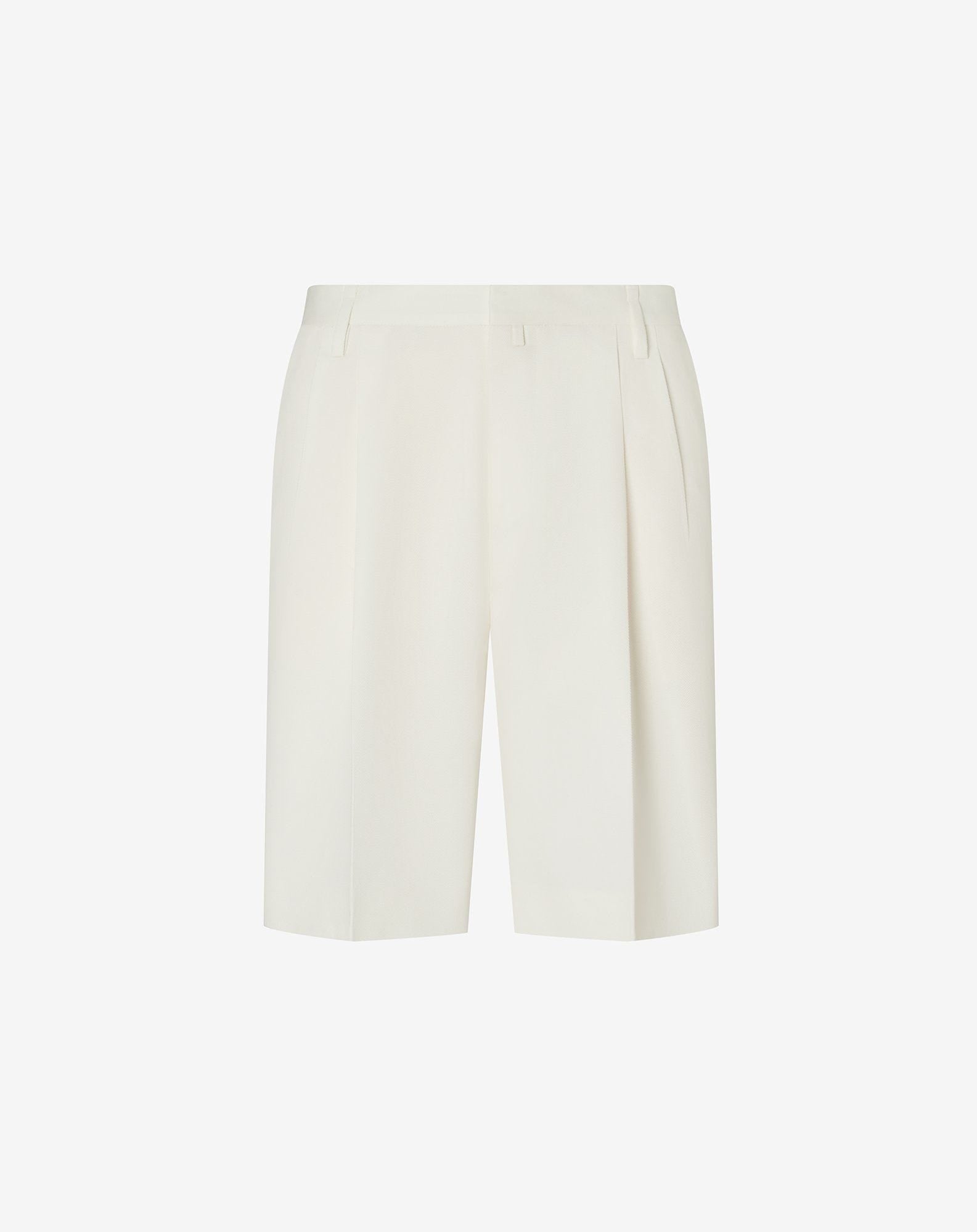 Bermuda bianco ghiaccio in cotone