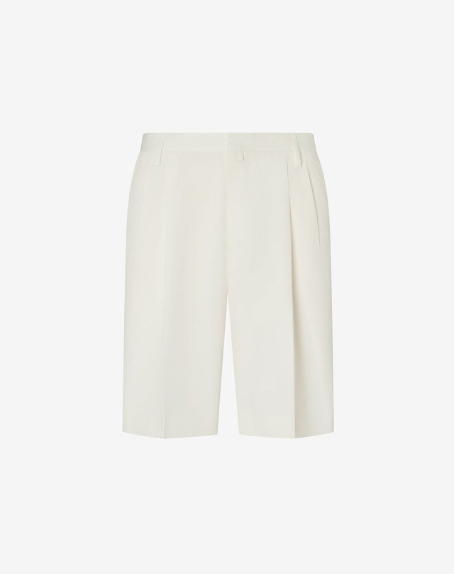 Bermuda bianco ghiaccio in cotone
