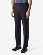 Pants Navy In Twill Di Lana E Lino