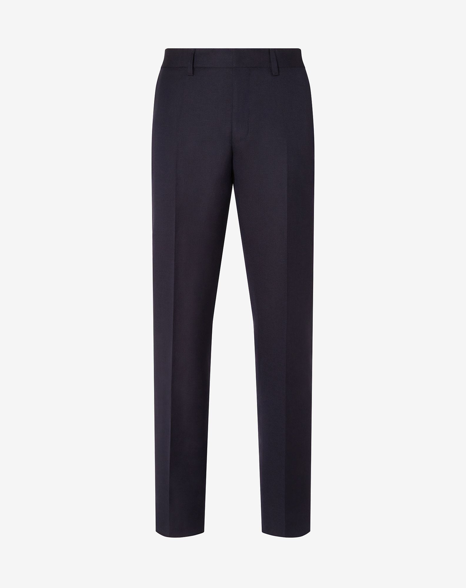 Pants Navy In Twill Di Lana E Lino