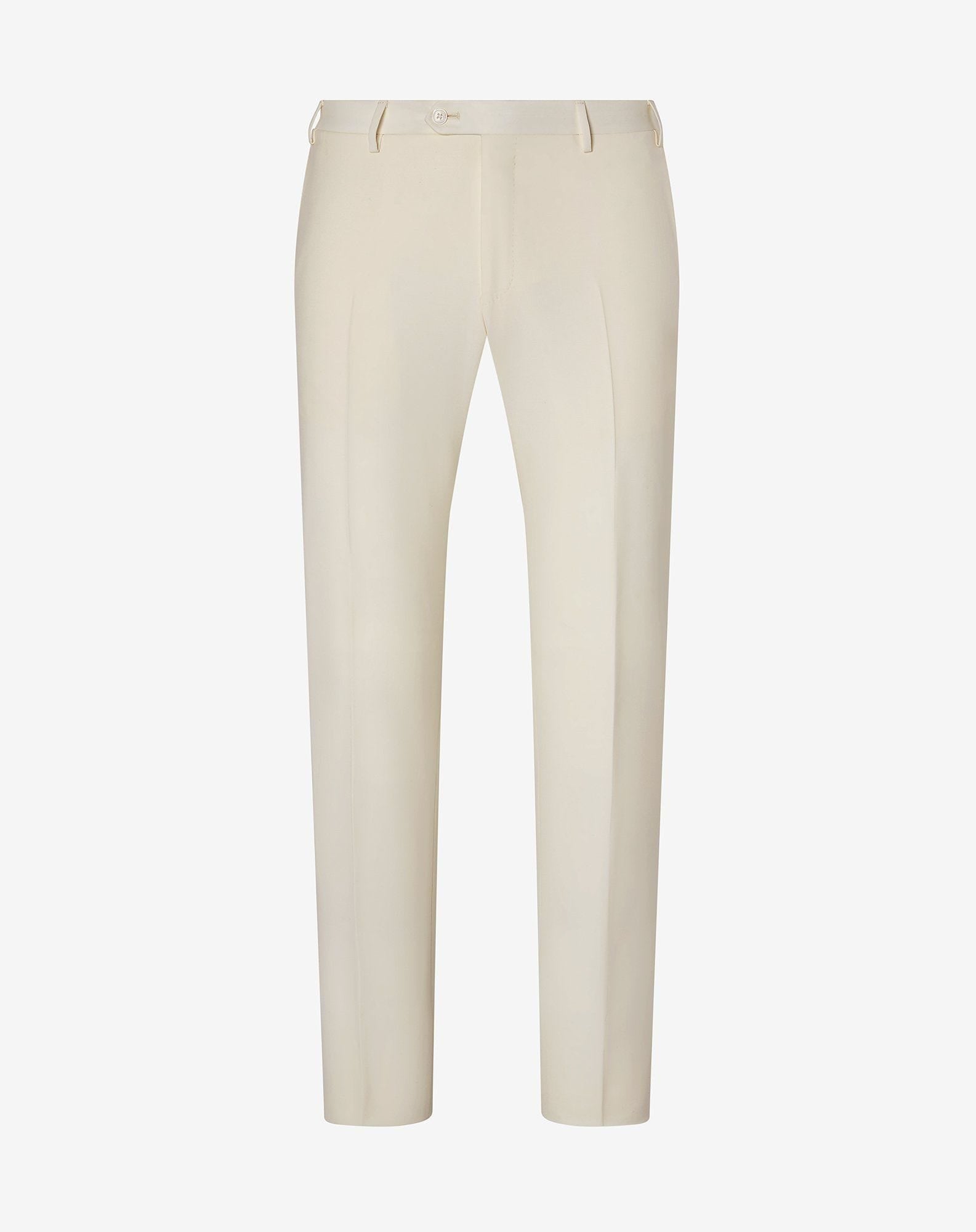 Pants bianchi in pura lana 120's