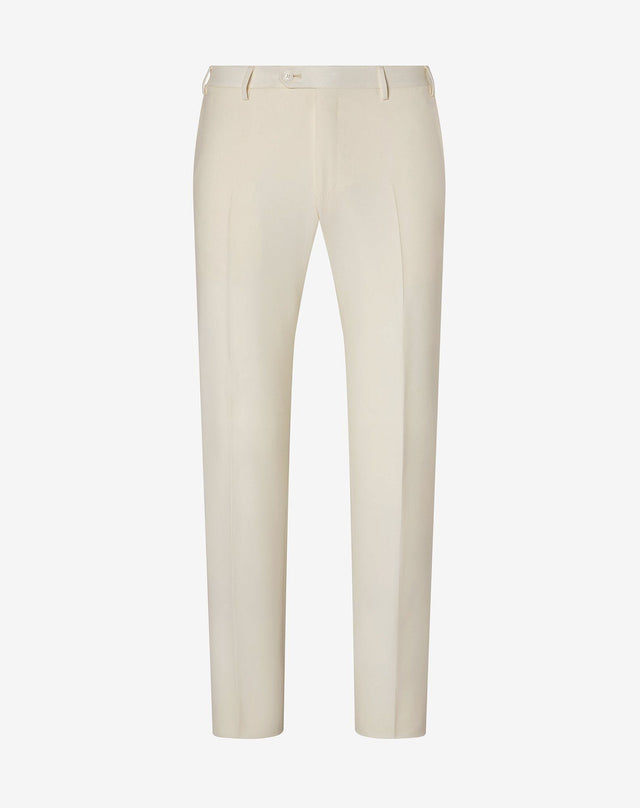 Pants bianchi in pura lana 120's