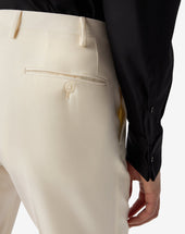 Pants Bianchi In Pura Lana 120 S