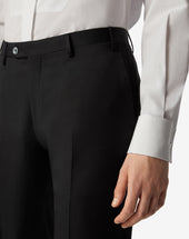 Pants Neri In Pura Lana 130 S