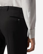 Pants Neri In Pura Lana 130 S