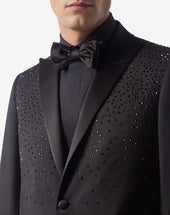 Jacket Da Smoking Nera In Lana 130 S