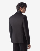 Jacket Da Smoking Nera In Lana 130 S