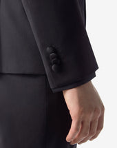 Jacket Da Smoking Nera In Lana 130 S