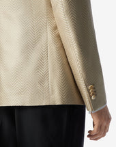 Jacket In Pura Seta Chevron Optical