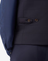 Gilet Trapuntato Navy In Tessuto Tecnico