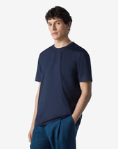 T Shirt Girocollo In Cotone