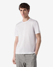 T Shirt Girocollo Bianca In Cotone