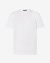 T Shirt Girocollo Bianca In Cotone
