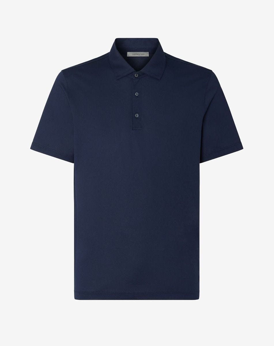Polo blu navy in cotone