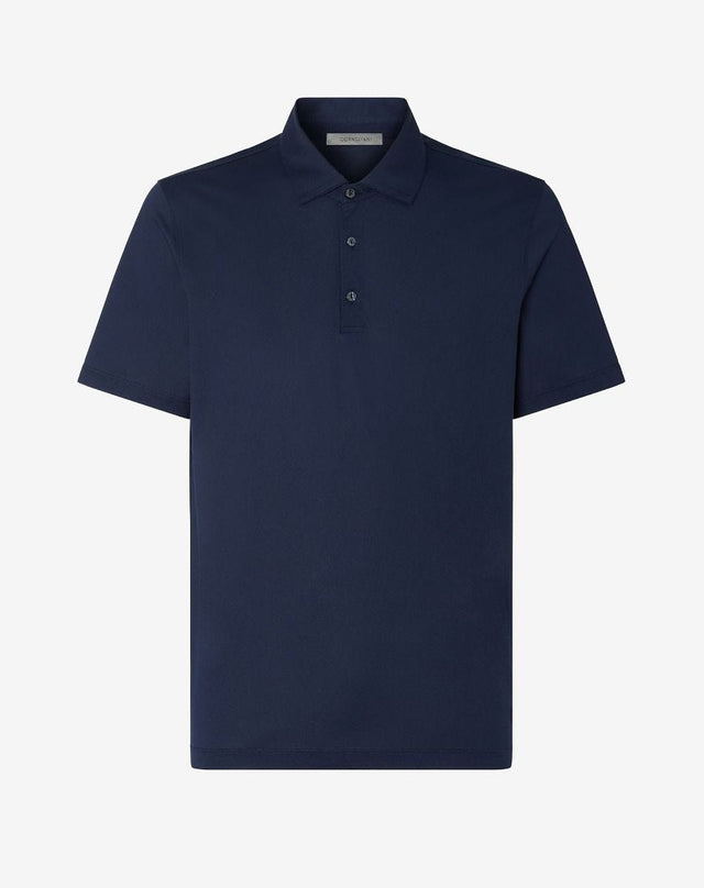 Polo blu navy in cotone