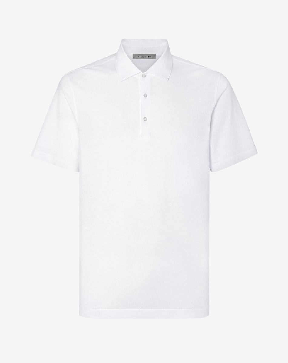 Polo bianca in cotone