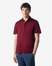 Polo Bordeaux In Cotone