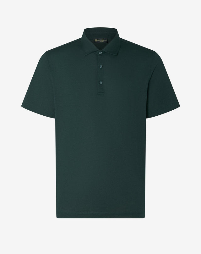 Polo verde in cotone