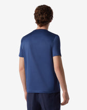 T Shirt Girocollo Chiaro In Filo Di Scozia